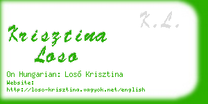 krisztina loso business card