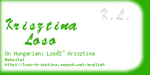 krisztina loso business card